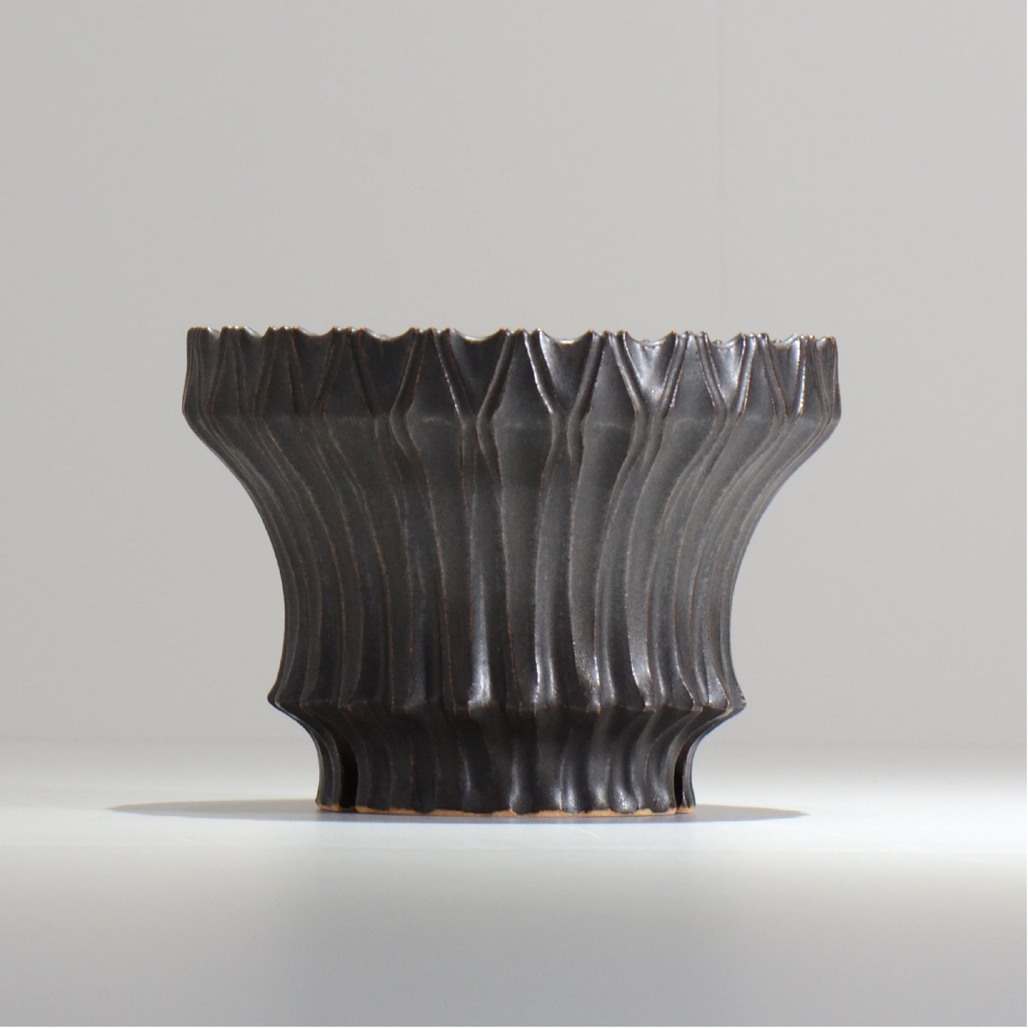 中野 明彦 / KIRIKO‗n05 / 約 φ15.5cm / L / ブラック / 植木鉢