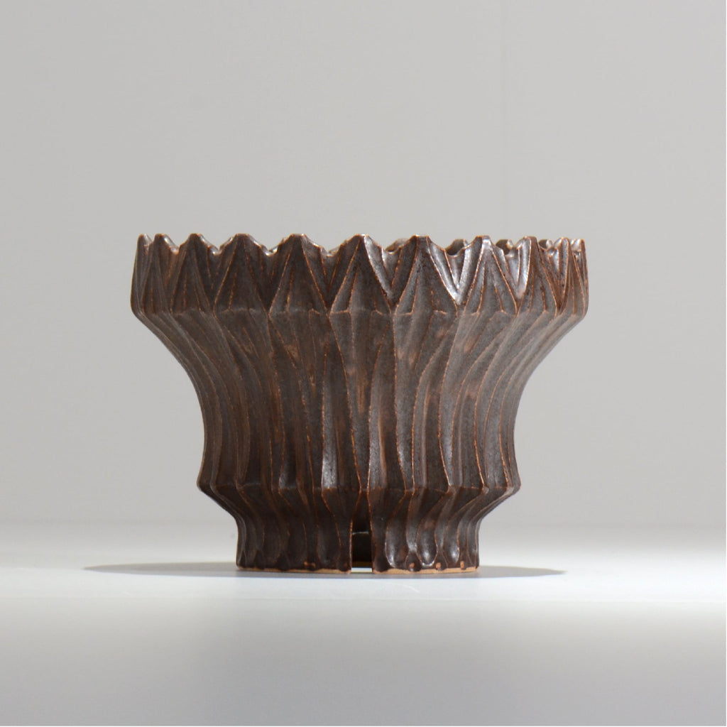 中野 明彦 / KIRIKO‗n10 / 約 φ15cm / L / ダークブラウン / 植木鉢