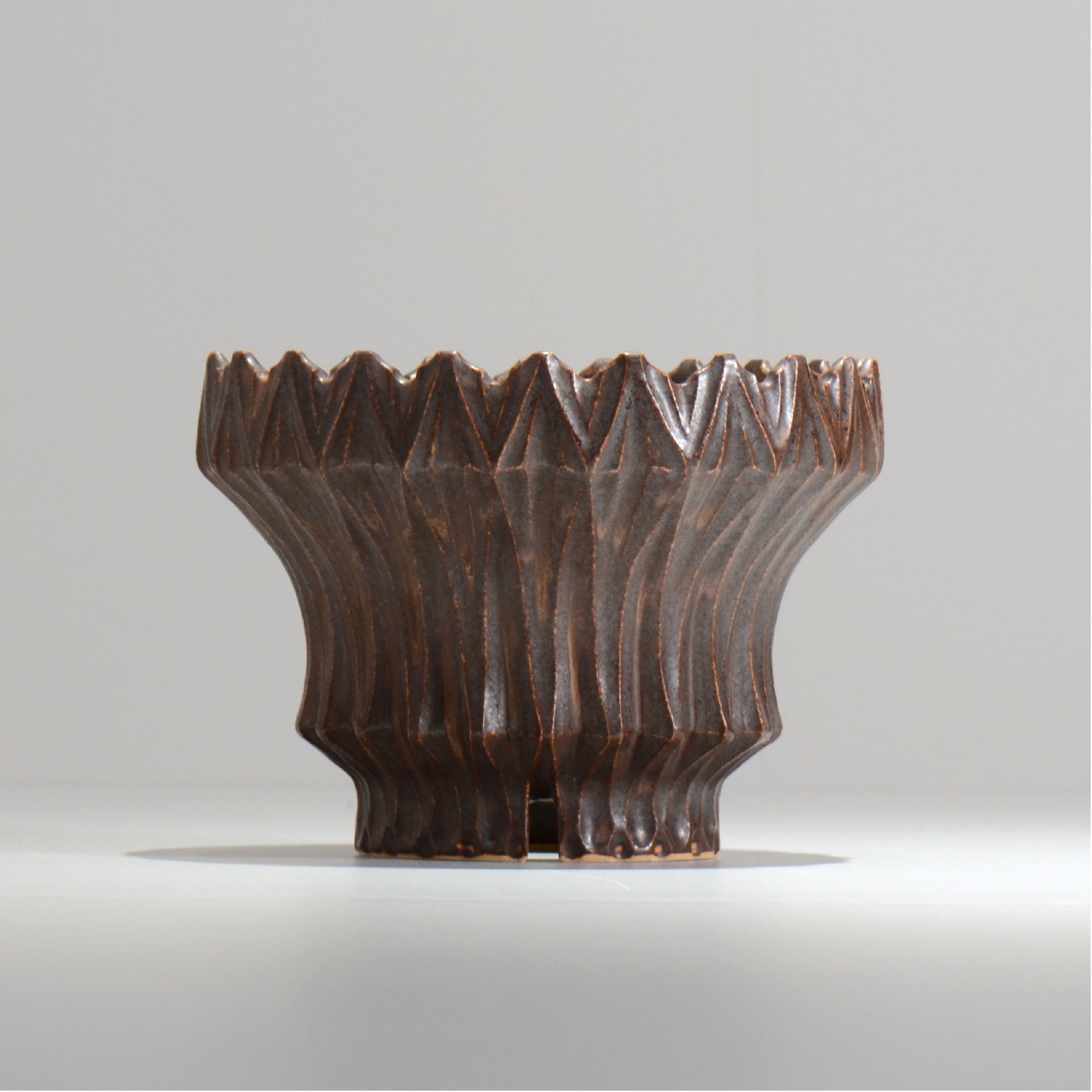 中野 明彦 / KIRIKO‗n10 / 約 φ15cm / L / ダークブラウン / 植木鉢