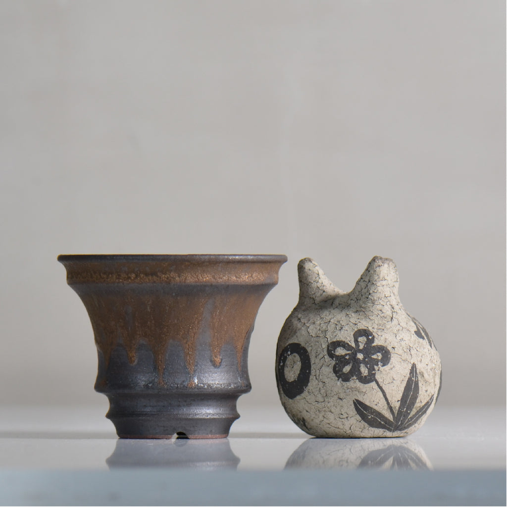 fuclay / FUCLAY black / fu4_fb03_s / 約 φ10.5cm / 植木鉢