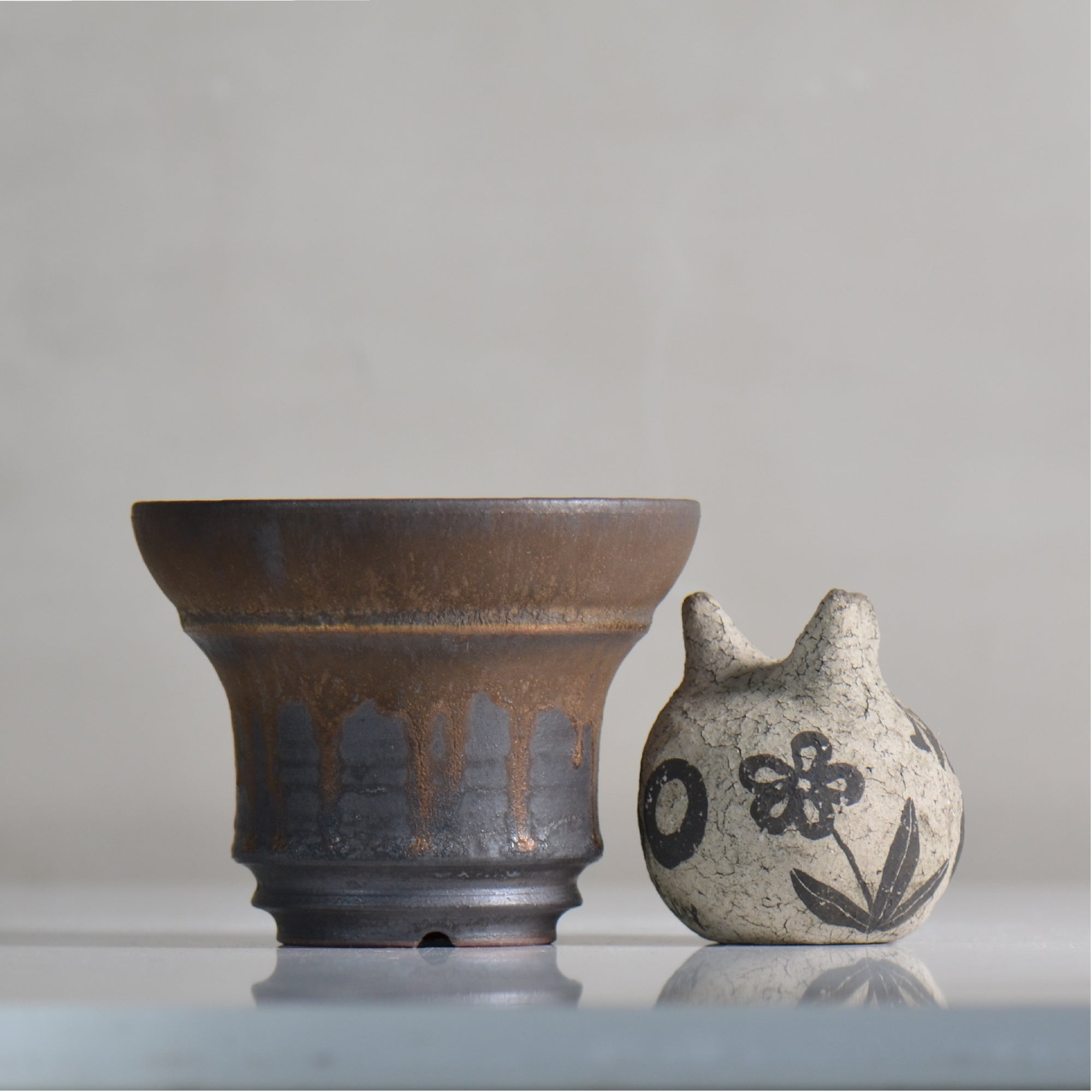 fuclay / FUCLAY black / fu4_fb07_m / 約 φ13.3cm / 植木鉢