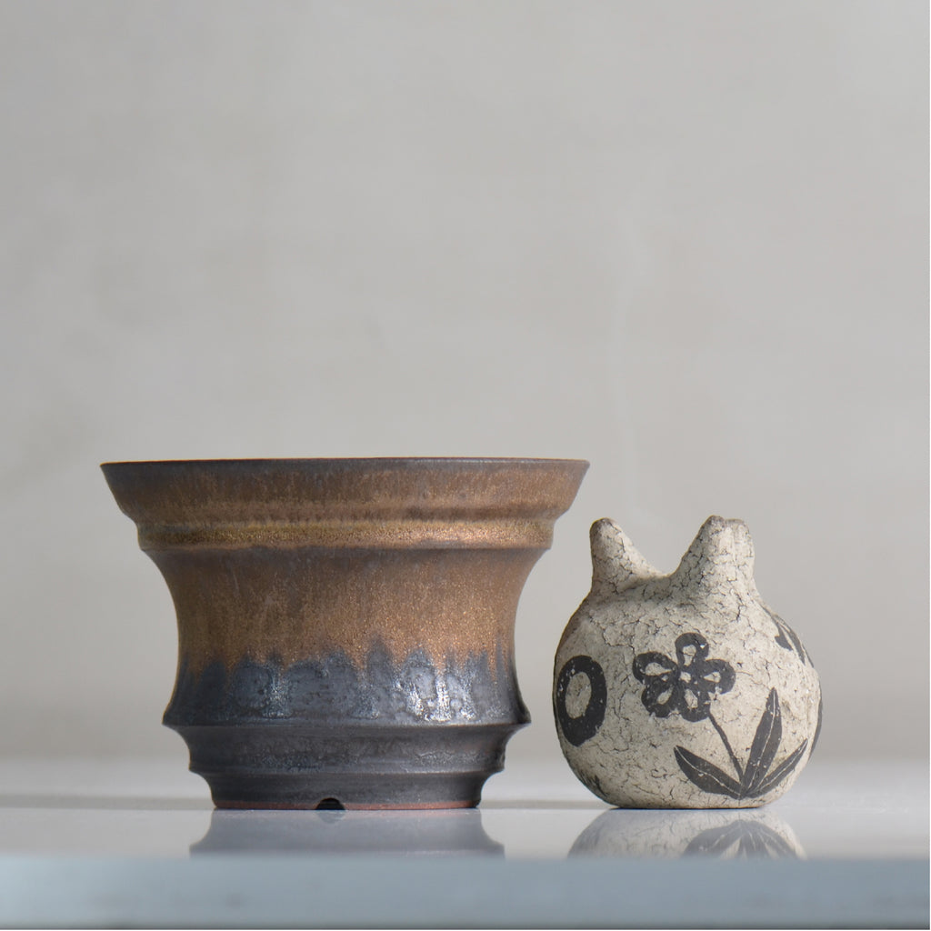 fuclay / FUCLAY black / fu4_fb09_m / 約 φ14cm / 植木鉢