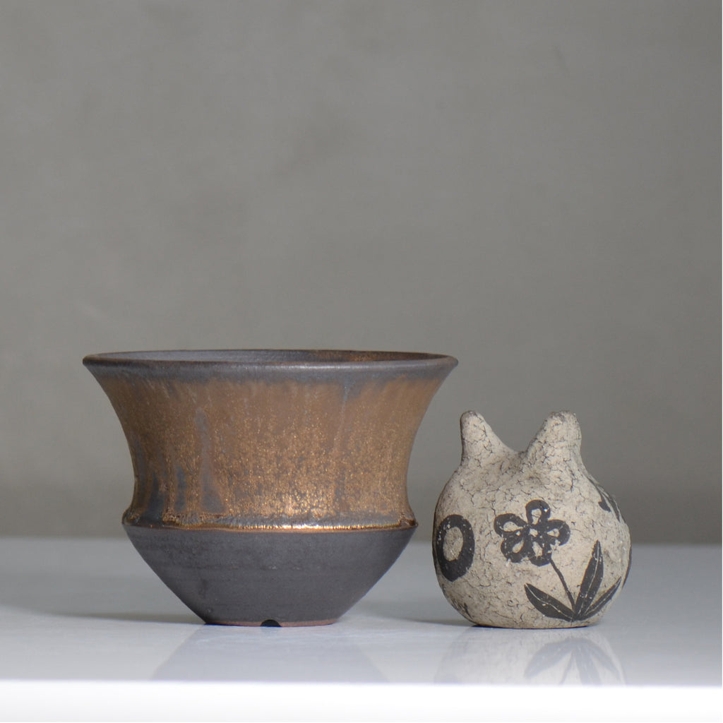 fuclay / FUCLAY black / fu5_fb10_m / 約 φ14cm / 植木鉢