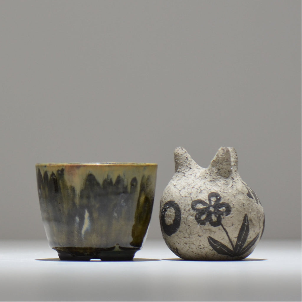 ヒノモトナツミ / 鈍-にび- / hn01_24nibi_xs /  約 φ8.8cm / 植木鉢