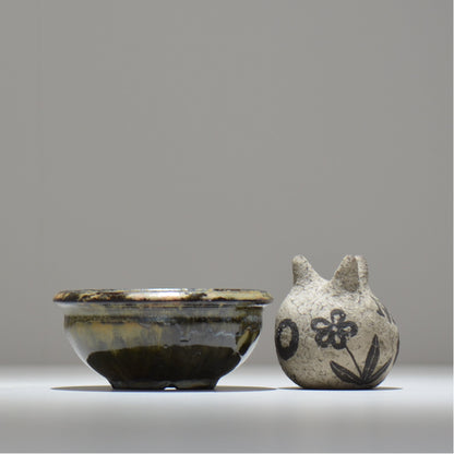 ヒノモトナツミ / 鈍-にび- / hn01_30nibi_m /  約 φ13.5cm / 植木鉢