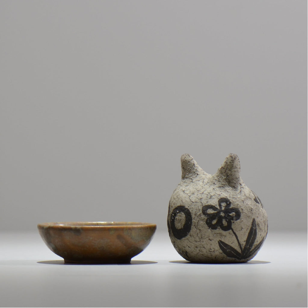 ヒノモトナツミ / 鈍-にび- / hn01_04nibi_xs /  約 φ8.8cm / 苔玉皿