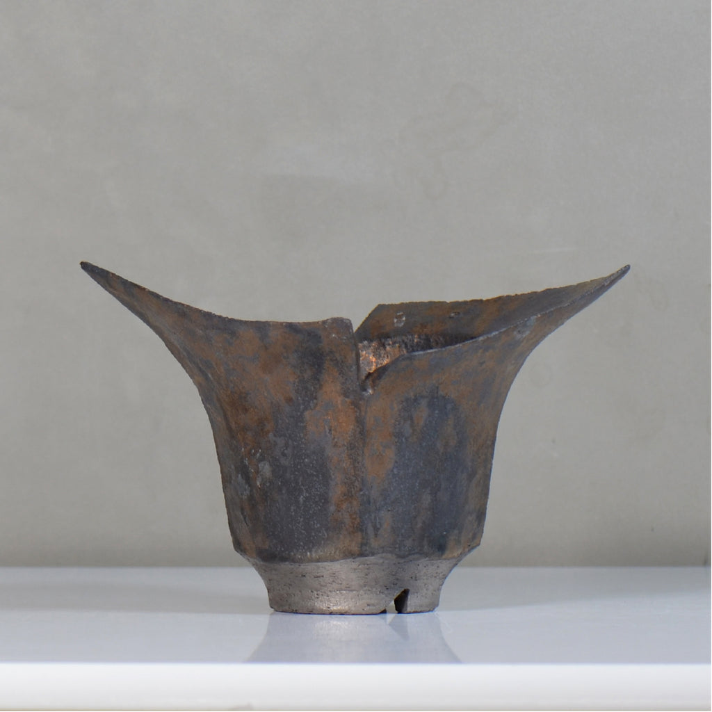 飯沼耕市 / 銹折鉢 / ik_so02_xl /長辺 約21cm/ 内径約φ10cm / 植木鉢