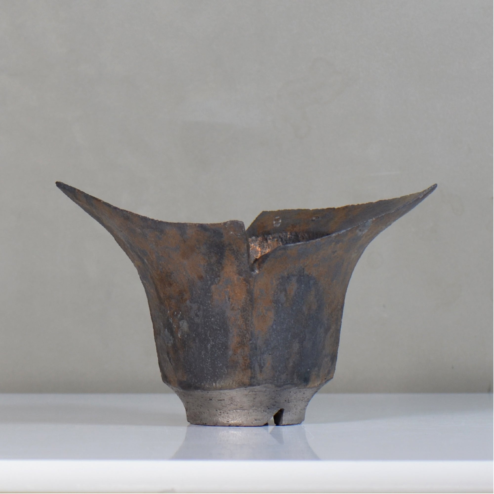飯沼耕市 / 銹折鉢 / ik_so02_xl /長辺 約21cm/ 内径約φ10cm / 植木鉢