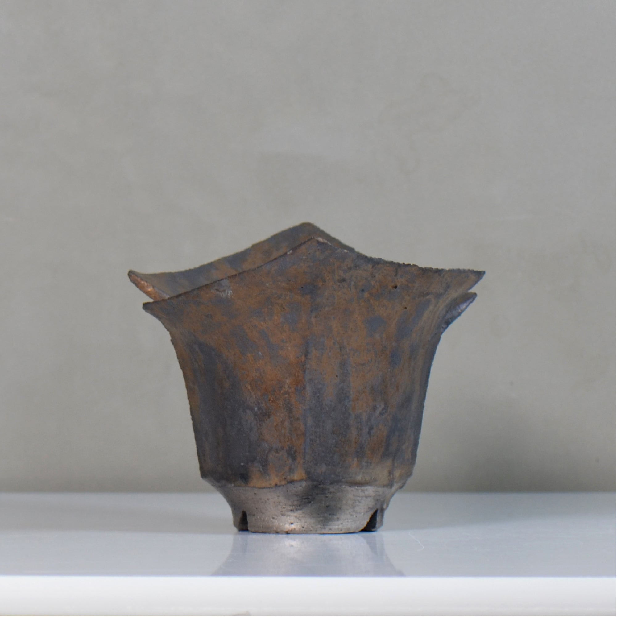 飯沼耕市 / 銹折鉢 / ik_so02_xl /長辺 約21cm/ 内径約φ10cm / 植木鉢