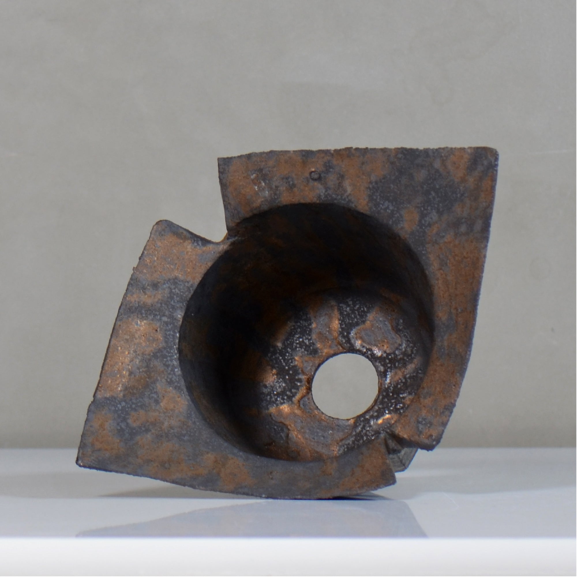 飯沼耕市 / 銹折鉢 / ik_so02_xl /長辺 約21cm/ 内径約φ10cm / 植木鉢