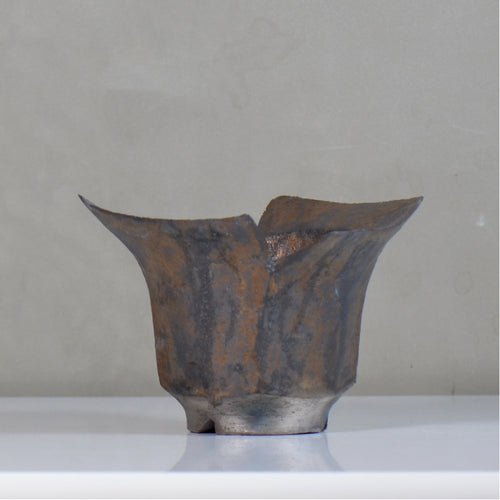 飯沼耕市 / 銹折鉢 / ik_so03_l /長辺 約17.3cm/ 内径約φ10.5cm / 植木鉢