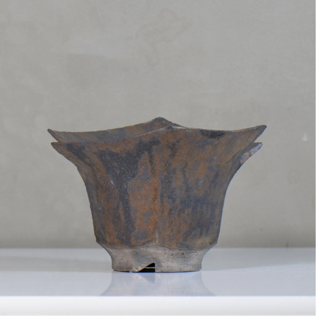 飯沼耕市 / 銹折鉢 / ik_so03_l /長辺 約17.3cm/ 内径約φ10.5cm / 植木鉢