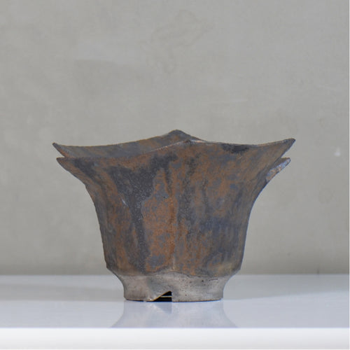 飯沼耕市 / 銹折鉢 / ik_so03_l /長辺 約17.3cm/ 内径約φ10.5cm / 植木鉢
