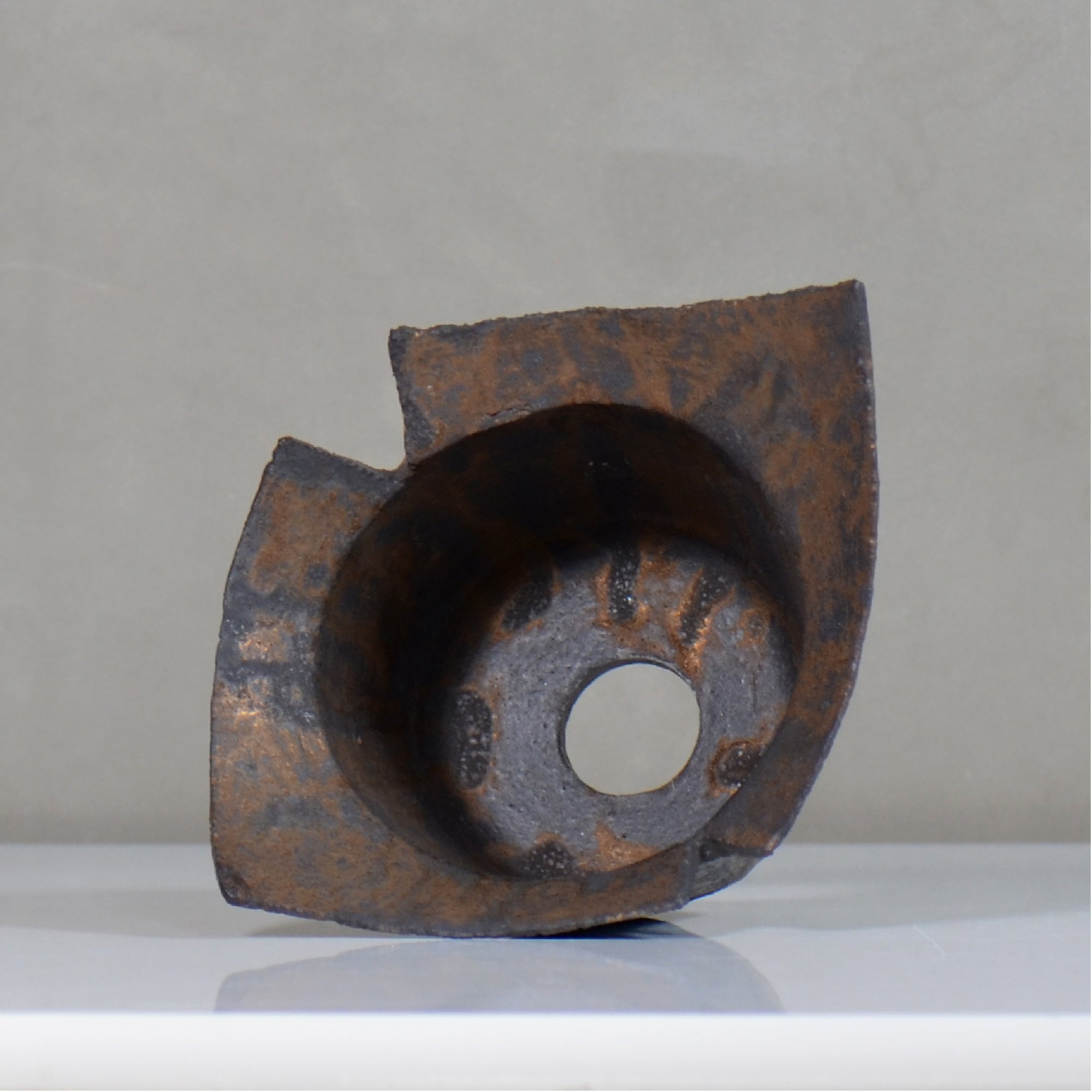 飯沼耕市 / 銹折鉢 / ik_so04_xl /長辺 約19.5cm/ 内径約φ10.5cm / 植木鉢