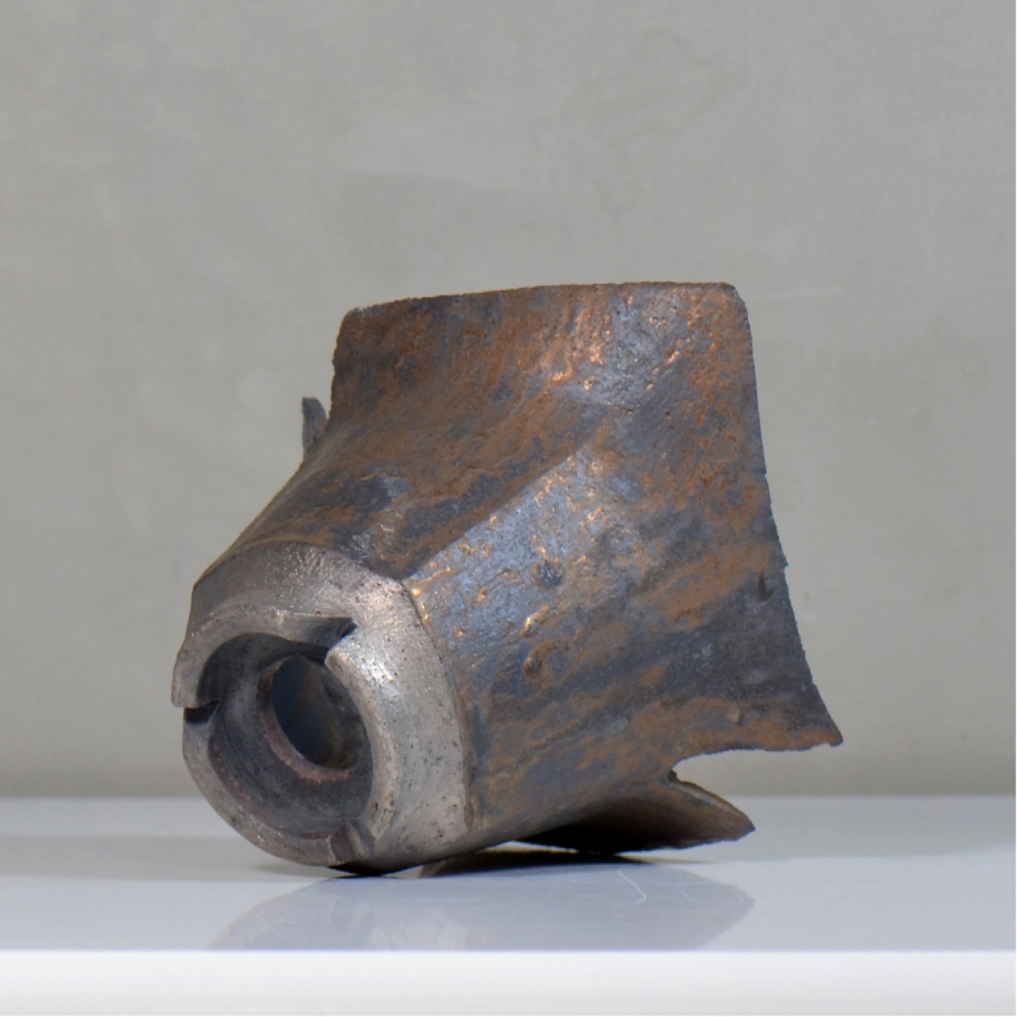 飯沼耕市 / 銹折鉢 / ik_so05_xl /長辺 約20.5cm/ 内径約φ10.5cm / 植木鉢