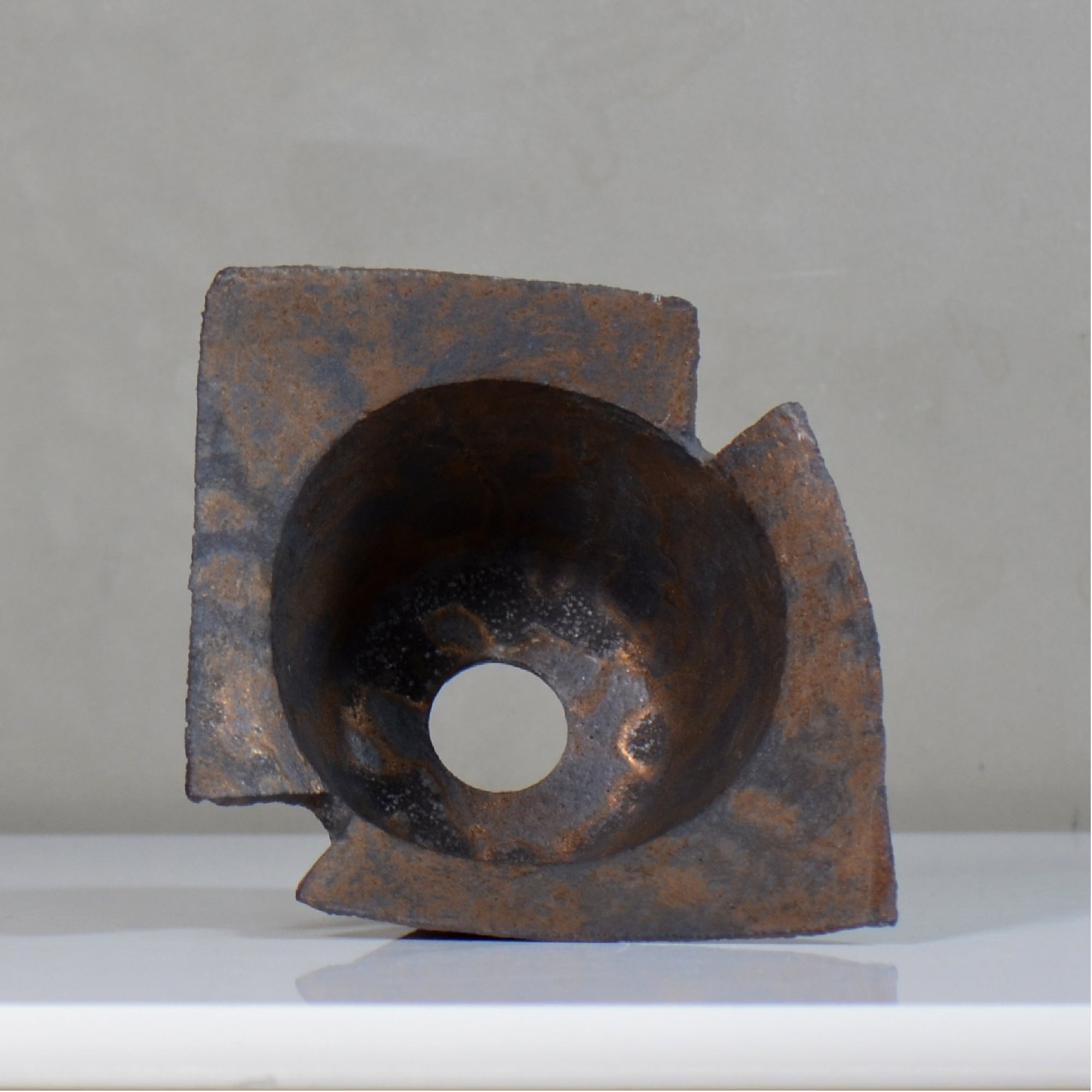 飯沼耕市 / 銹折鉢 / ik_so05_xl /長辺 約20.5cm/ 内径約φ10.5cm / 植木鉢