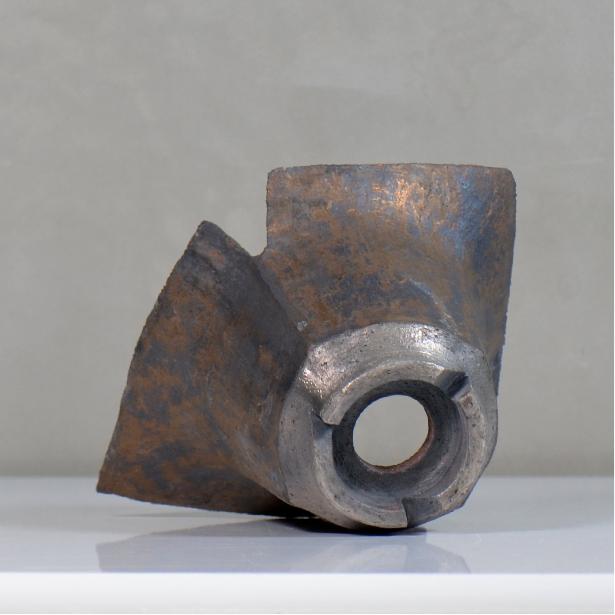 飯沼耕市 / 銹折鉢 / ik_so05_xl /長辺 約20.5cm/ 内径約φ10.5cm / 植木鉢