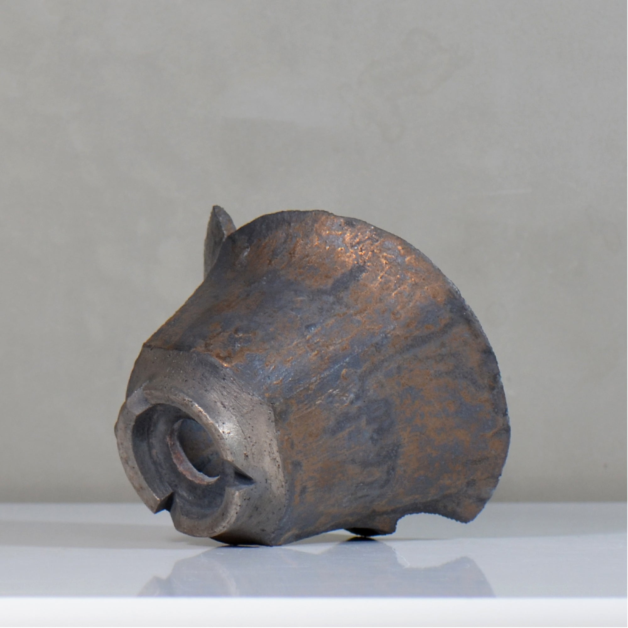 飯沼耕市 / 銹折鉢 / ik_so06_l /長辺 約15.5cm/ 内径約φ11cm / 植木鉢