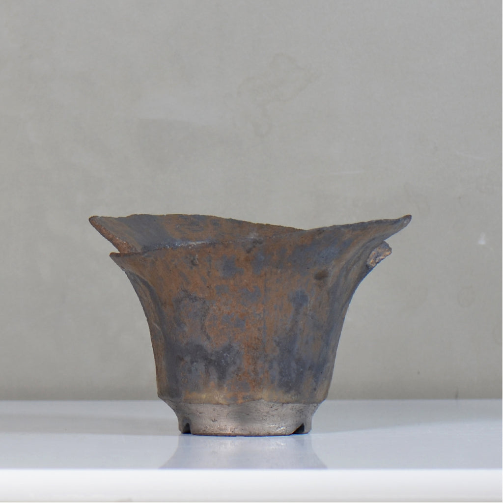 飯沼耕市 / 銹折鉢 / ik_so07_l /長辺 約17.7cm/ 内径約φ10cm / 植木鉢