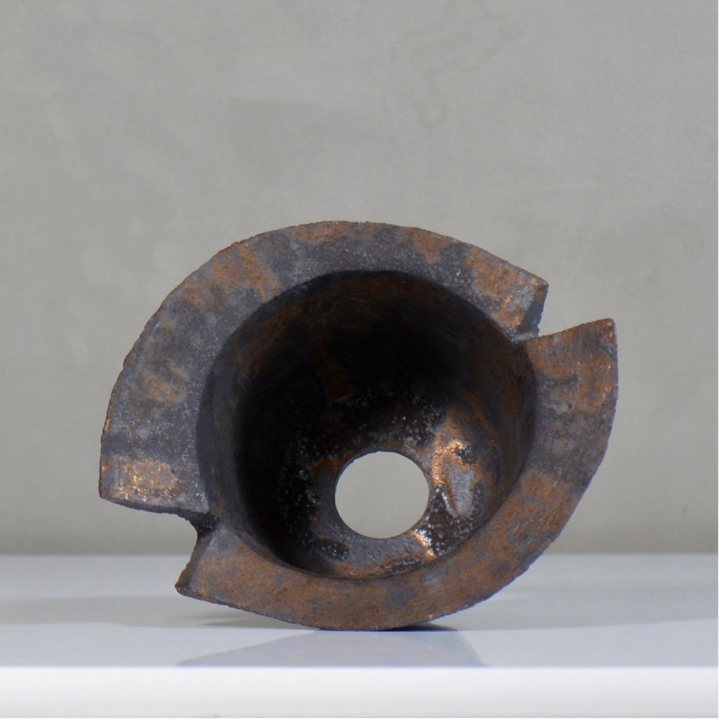 飯沼耕市 / 銹折鉢 / ik_so07_l /長辺 約17.7cm/ 内径約φ10cm / 植木鉢