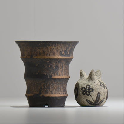I - moniee / KUROKINUN/ im_kk05_m / 約 φ14.5cm / 植木鉢