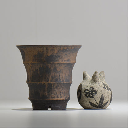 I - moniee / KUROKINUN/ im_kk06_m / 約 φ14.3cm / 植木鉢