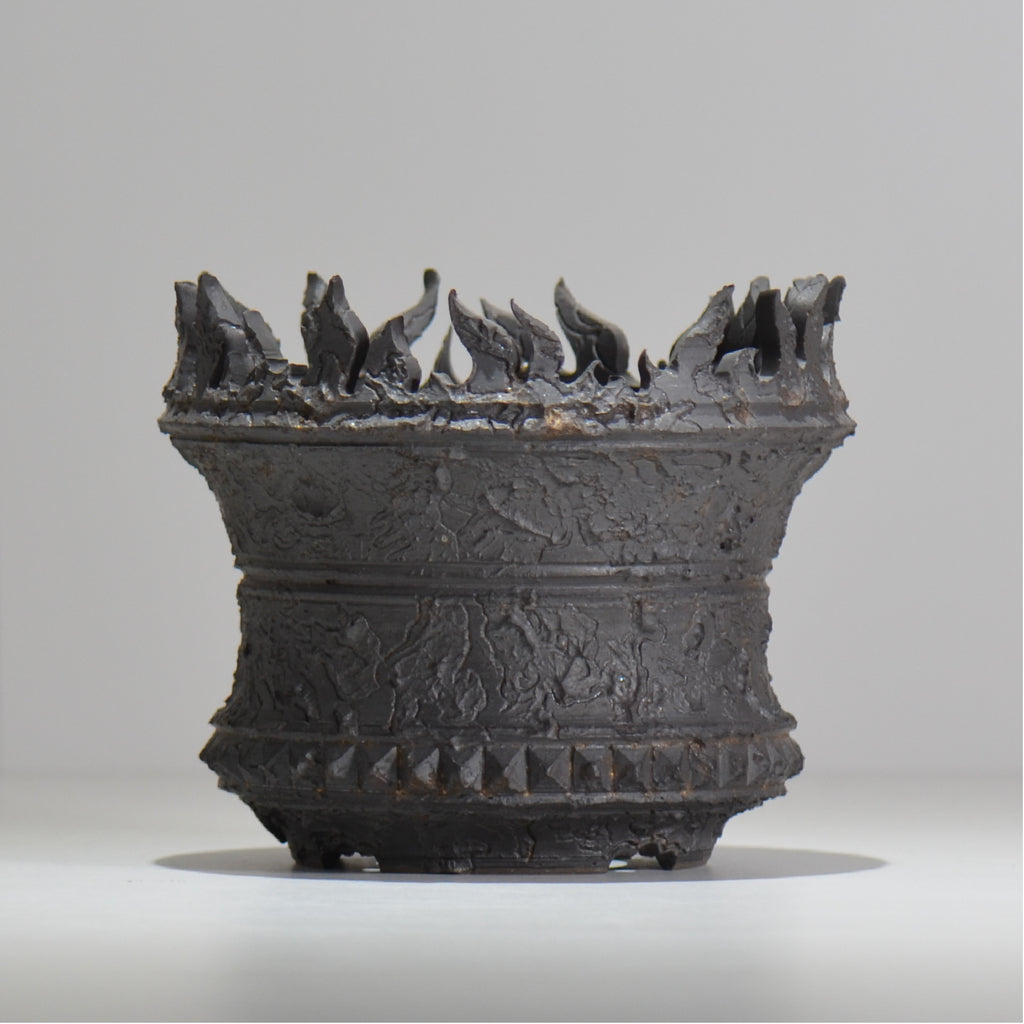 陶房Kibi / Flames var.devastating / itk1_fr02_l / 約 φ15.5cm / 植木鉢