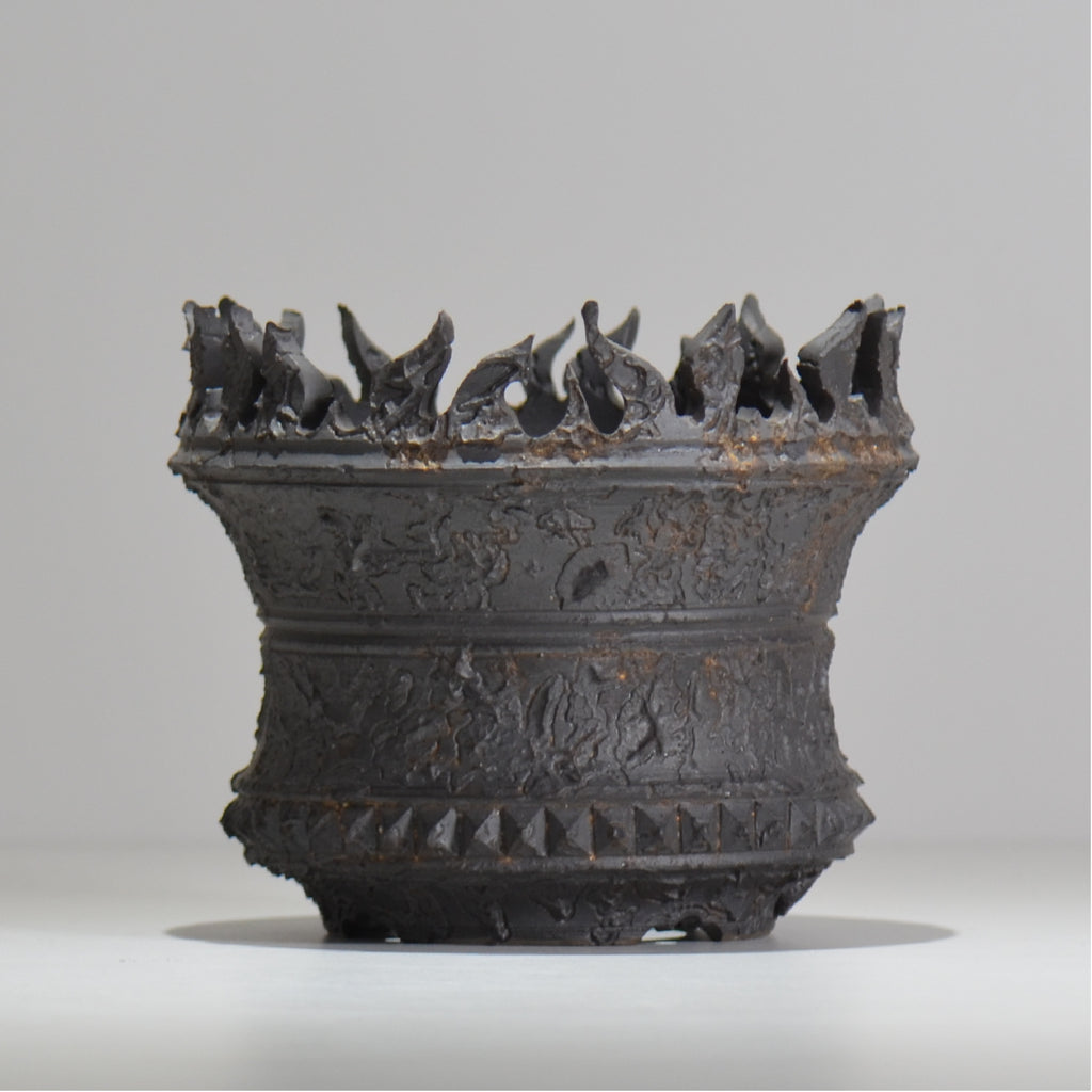 陶房Kibi / Flames var.devastating / itk1_fr02_l / 約 φ15.5cm / 植木鉢