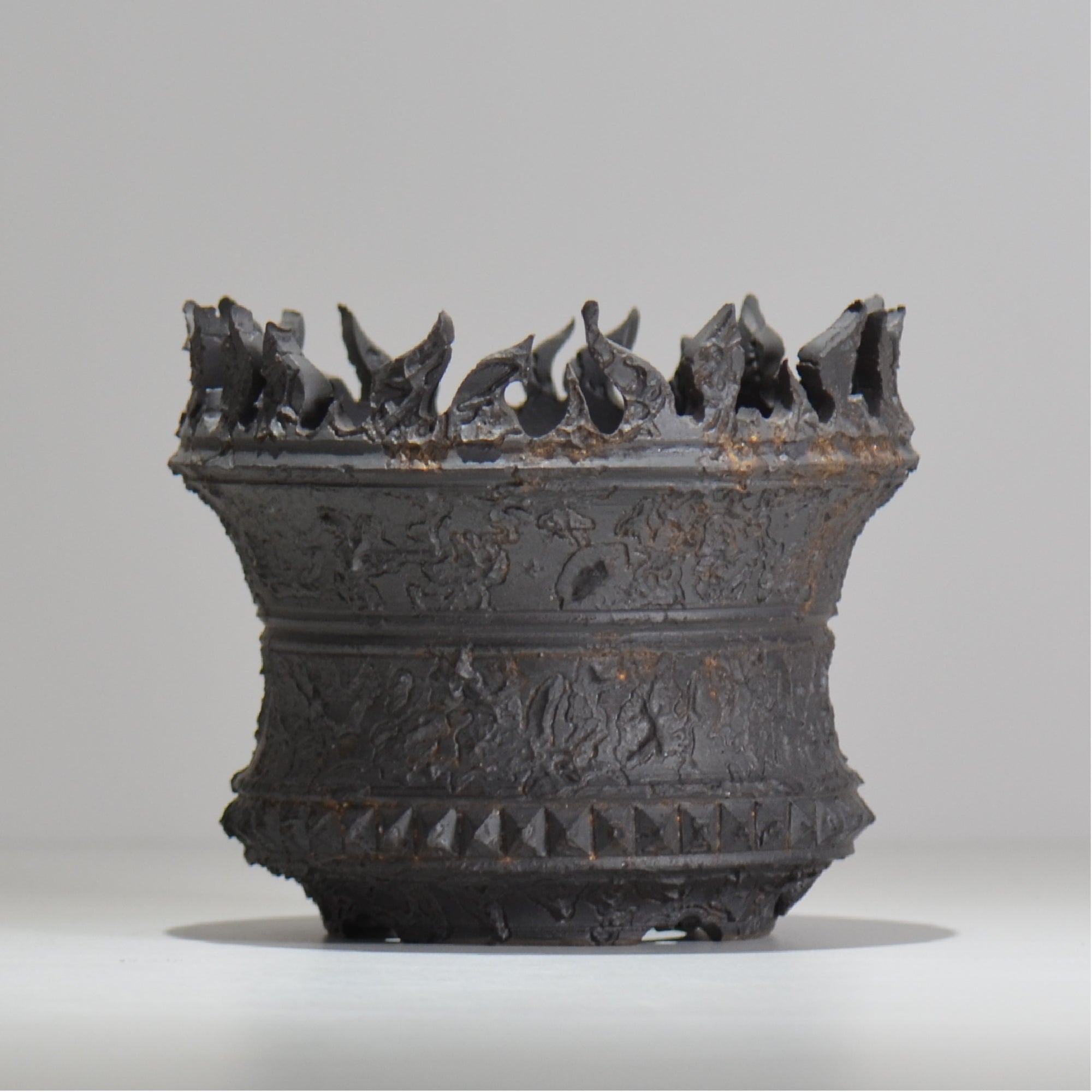 陶房Kibi / Flames var.devastating / itk1_fr02_l / 約 φ15.5cm / 植木鉢