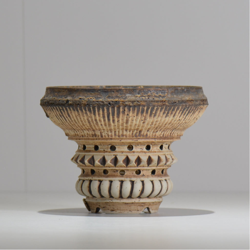 陶房Kibi / Skull type/ itk1_sk01_m / 約 φ14cm / 植木鉢