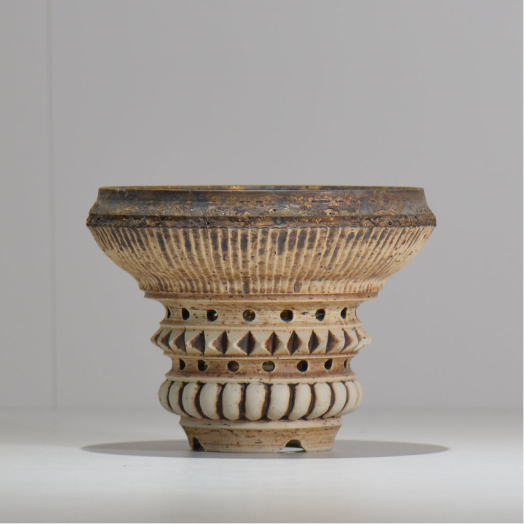 陶房Kibi / Skull type/ itk1_sk01_m / 約 φ14cm / 植木鉢