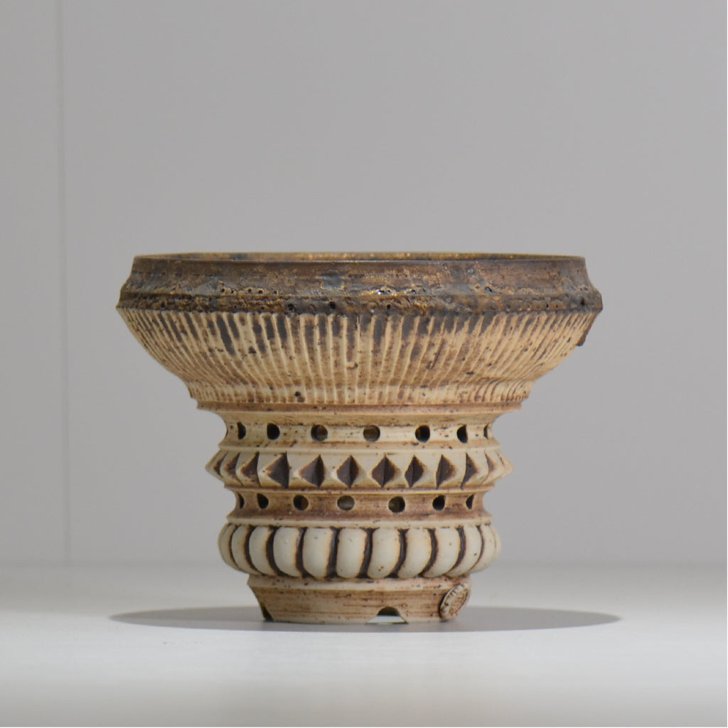 陶房Kibi / Skull type/ itk1_sk01_m / 約 φ14cm / 植木鉢