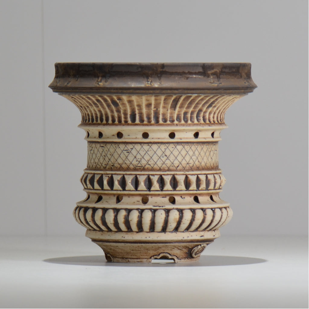 陶房Kibi / Skull type/ itk1_sk02_m / 約 φ15cm / 植木鉢