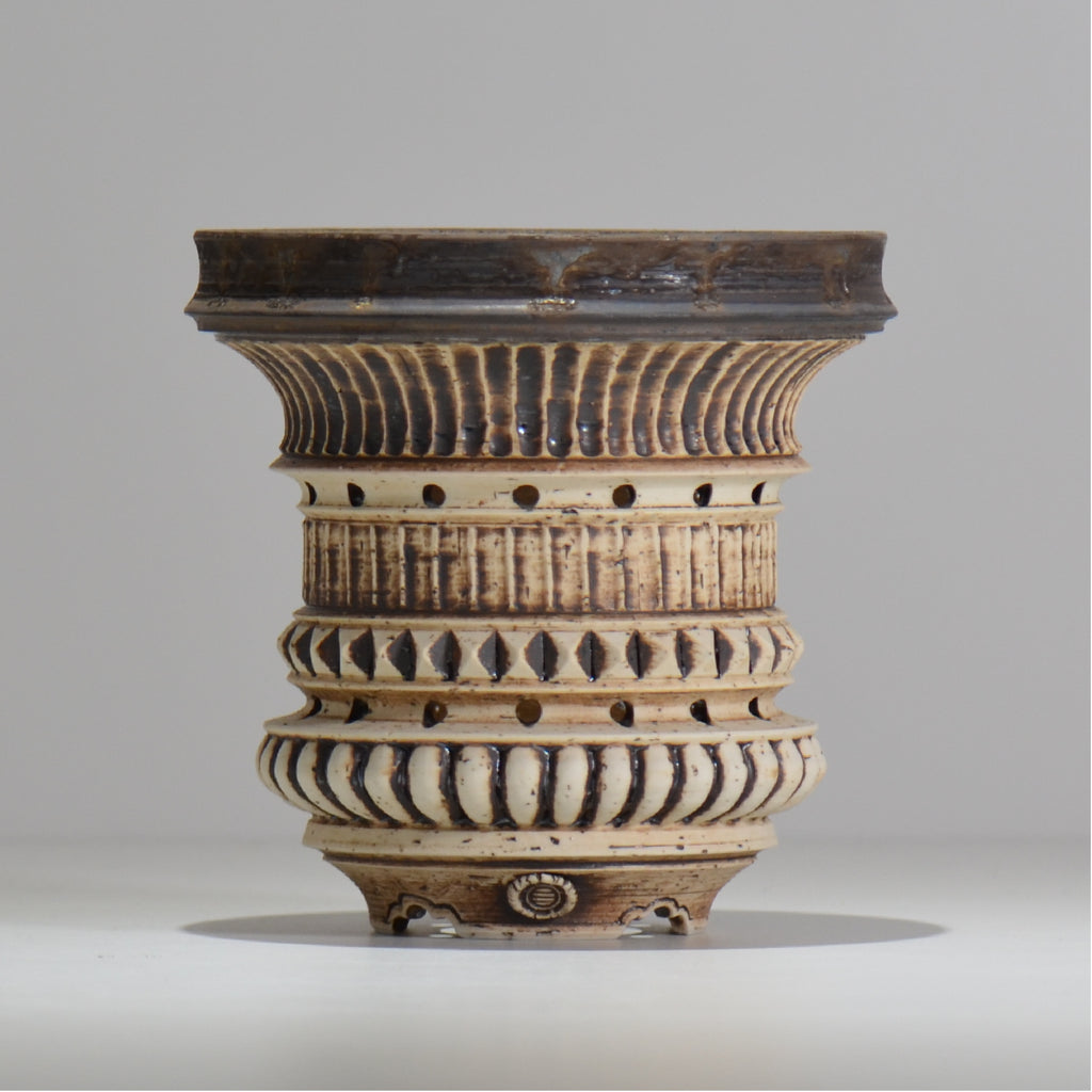 陶房Kibi / Skull type / itk1_sk03_m / 約 φ15cm / 植木鉢