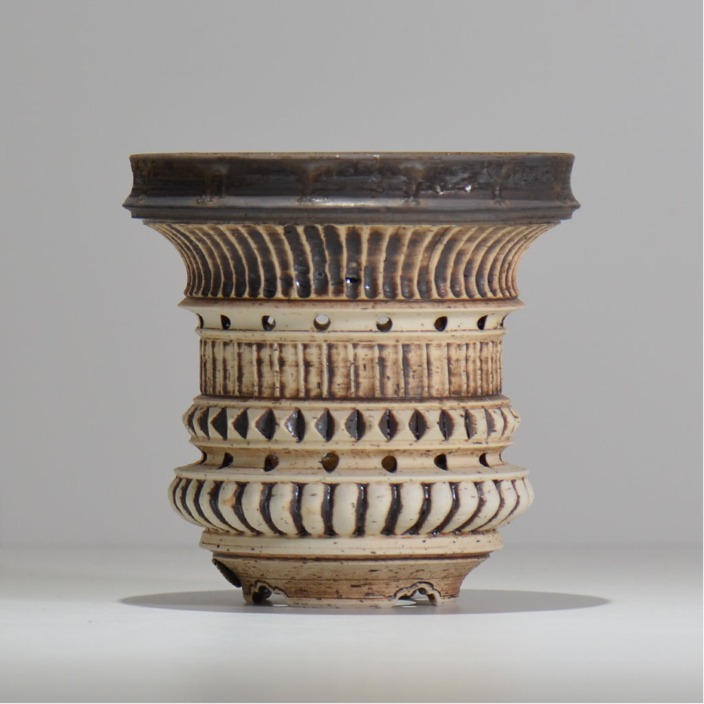 陶房Kibi / Skull type / itk1_sk03_m / 約 φ15cm / 植木鉢