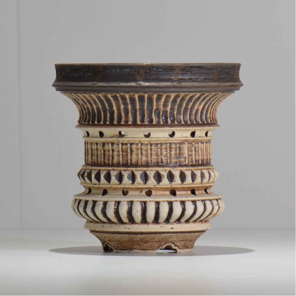 陶房Kibi / Skull type / itk1_sk03_m / 約 φ15cm / 植木鉢