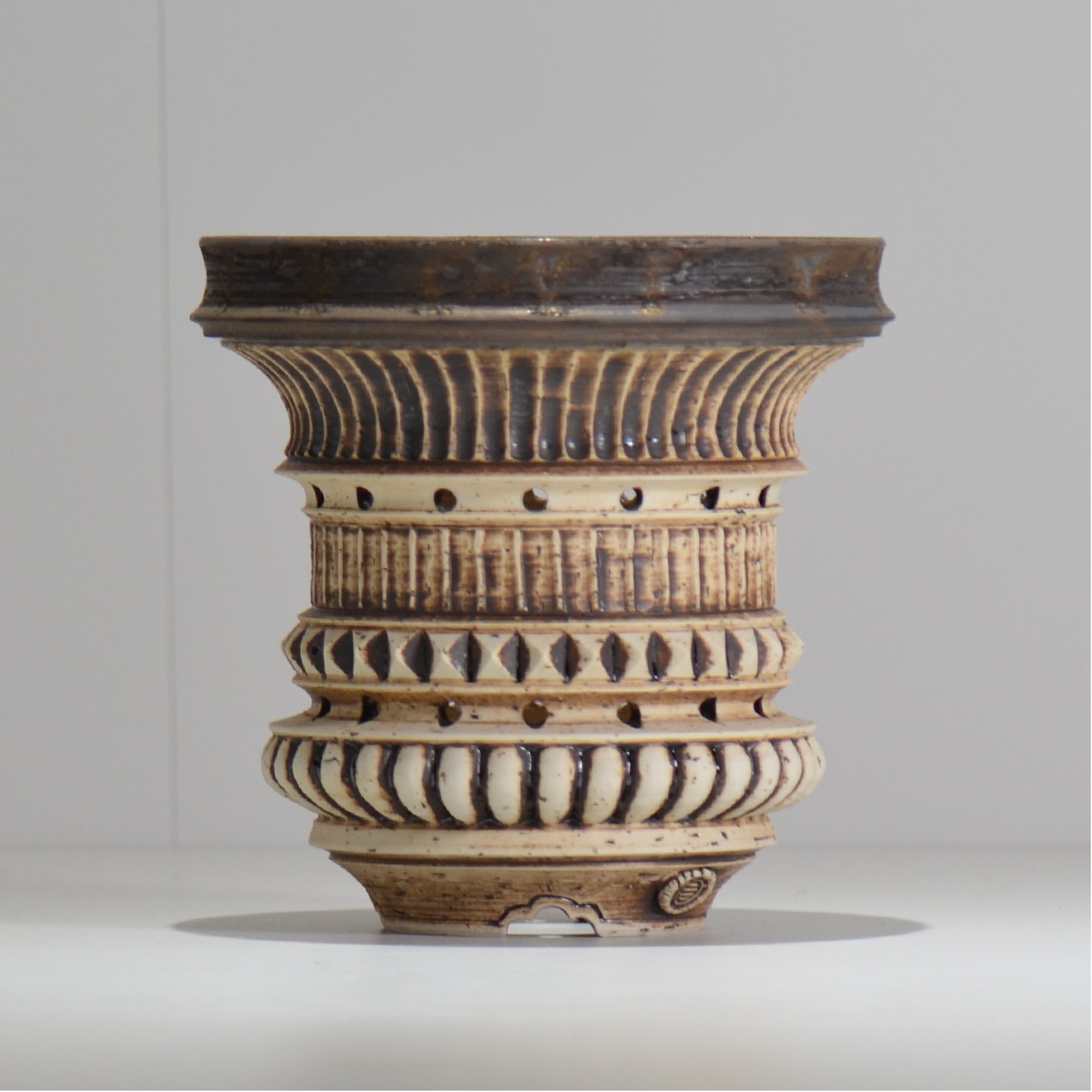 陶房Kibi / Skull type / itk1_sk03_m / 約 φ15cm / 植木鉢