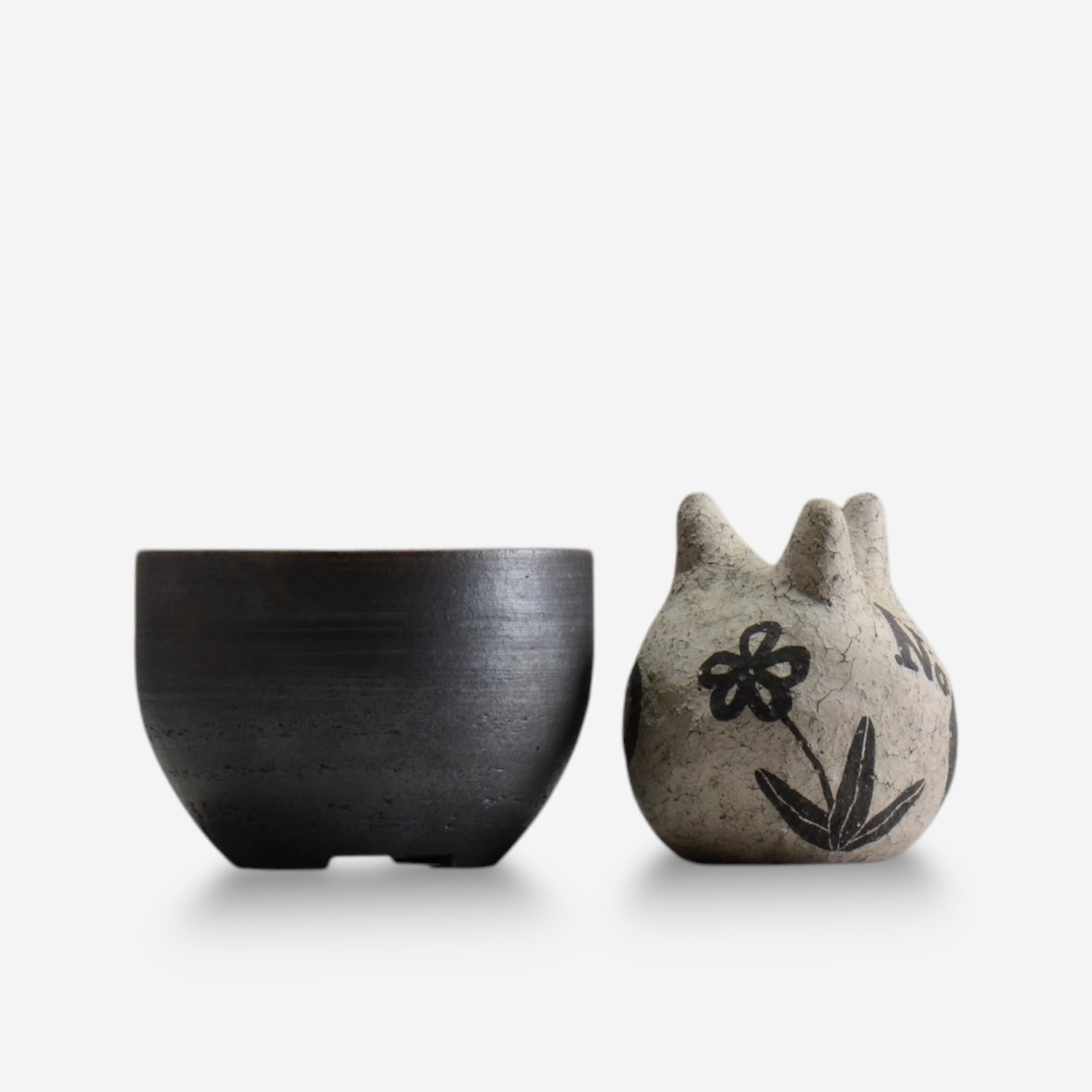 齋藤研一 / 銀黒 ken3 - bl030 / 約φ10cm / 植木鉢