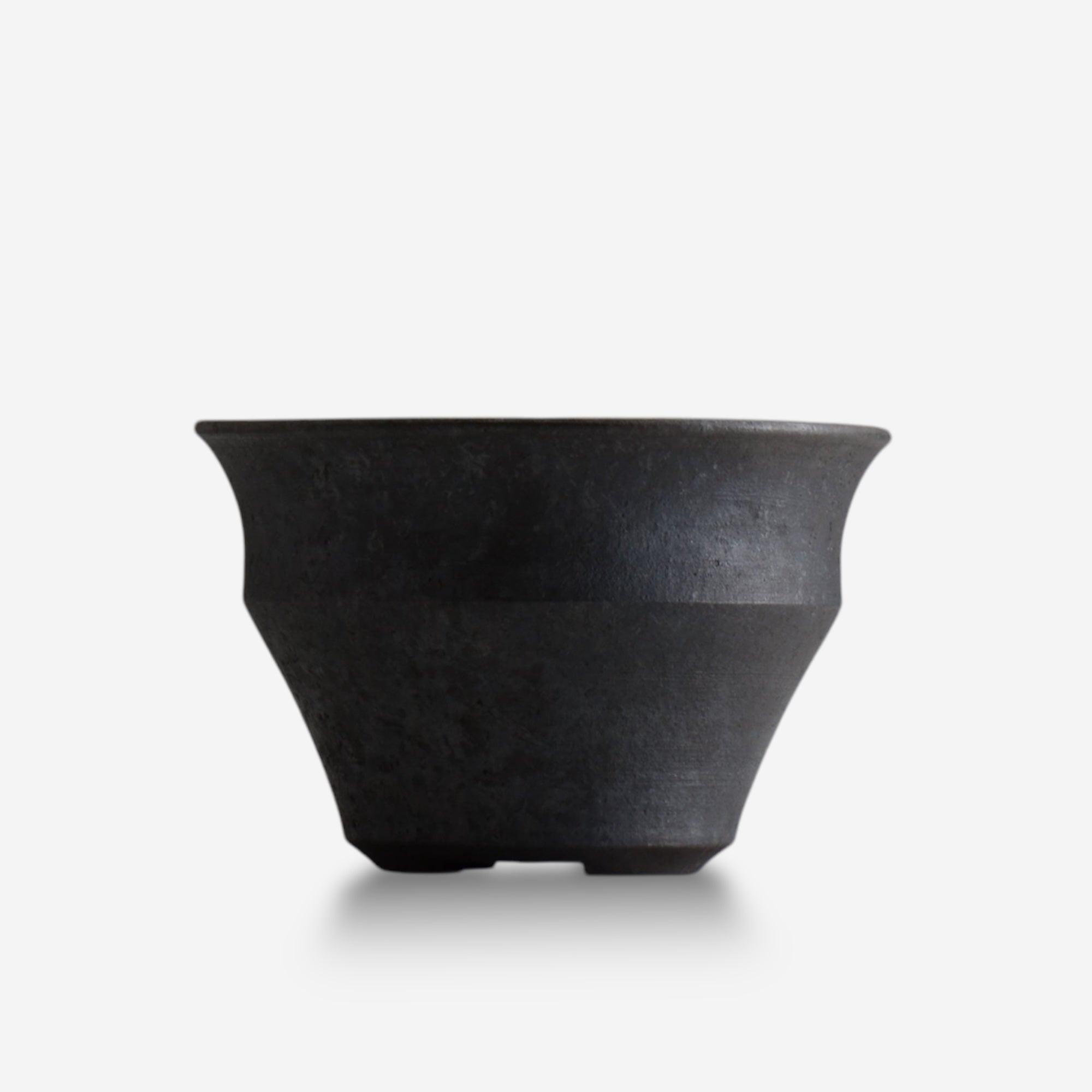 齋藤研一 / 銀黒 ken3 - bl035/ 約φ15.5cm / 植木鉢