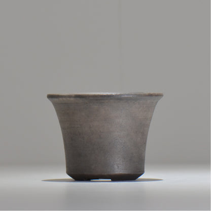 齋藤研一 / 銀黒 / ken2_bl005/ 約φ11.7cm / 植木鉢