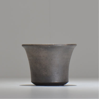 齋藤研一 / 銀黒 / ken2_bl005/ 約φ11.7cm / 植木鉢