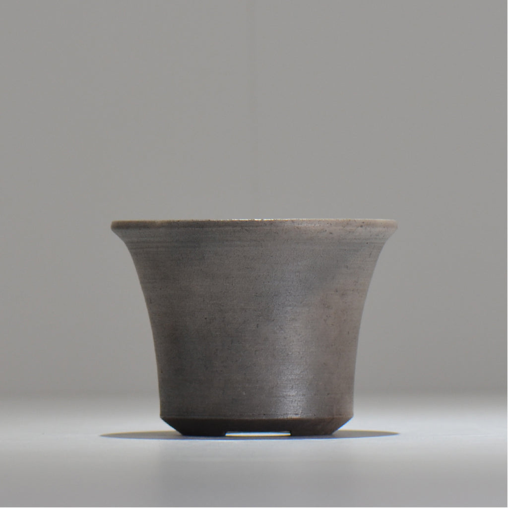 齋藤研一 / 銀黒 / ken2_bl005/ 約φ11.7cm / 植木鉢