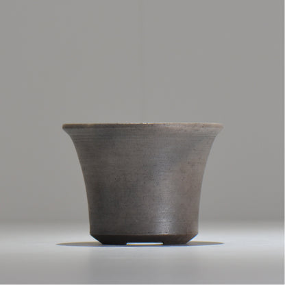 齋藤研一 / 銀黒 / ken2_bl005/ 約φ11.7cm / 植木鉢