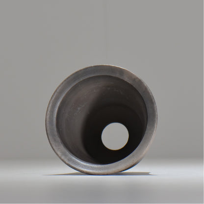 齋藤研一 / 銀黒 / ken2_bl005/ 約φ11.7cm / 植木鉢