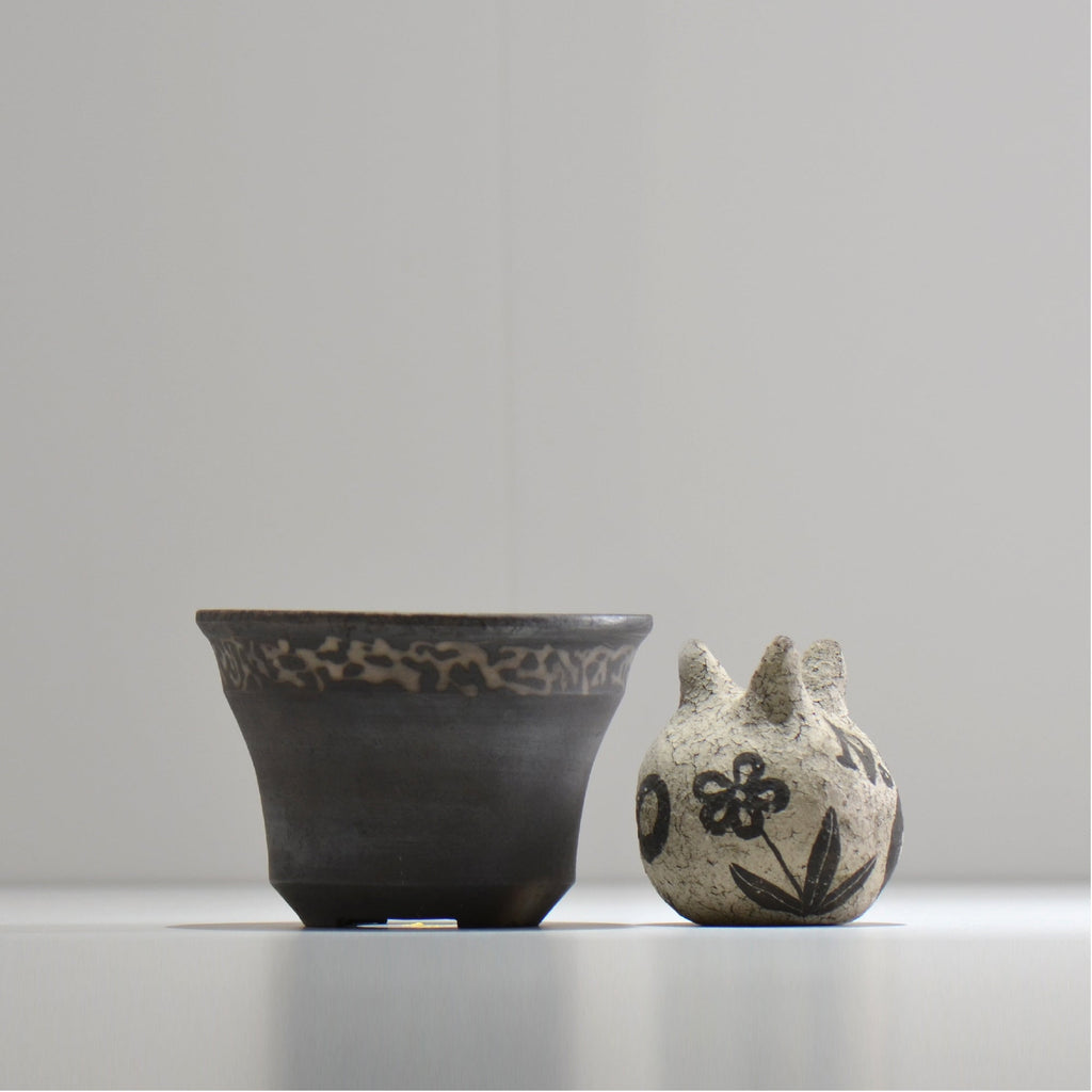 齋藤研一 / 雲龍 ken3- man007/ 約φ12.8cm / 植木鉢