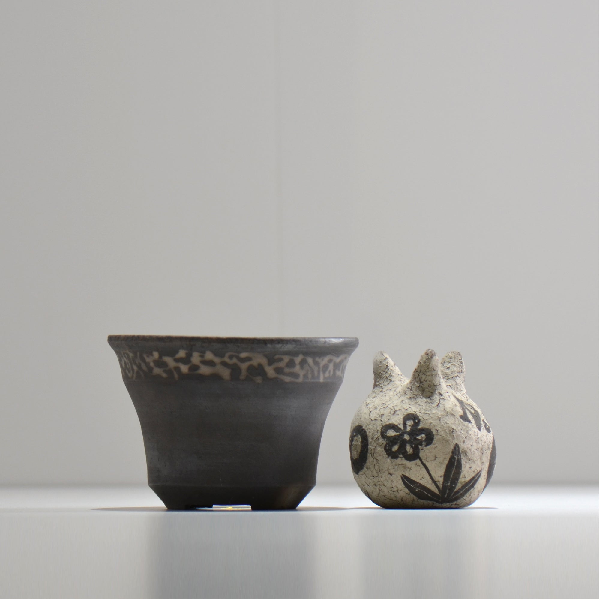 齋藤研一 / 雲龍 ken3- man007/ 約φ12.8cm / 植木鉢