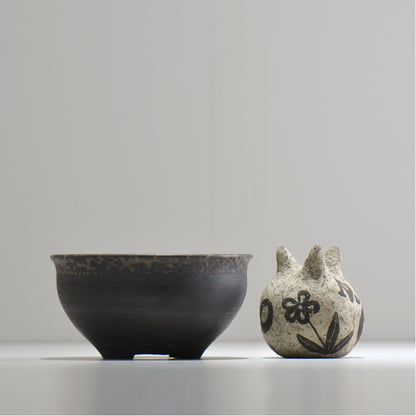 齋藤研一 / 雲龍 ken3- man010/ 約φ14.7cm / 植木鉢