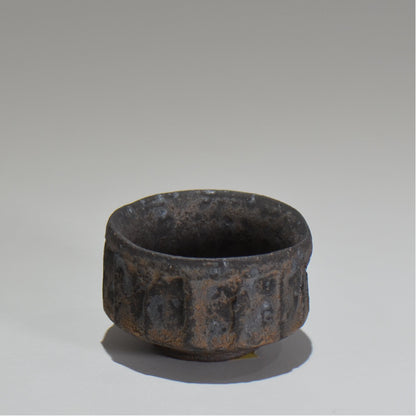 菊地元野 / マンガン釉 ぐい呑み / kg_03