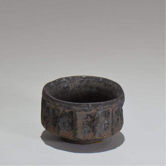 菊地元野 / マンガン釉 ぐい呑み / kg_03