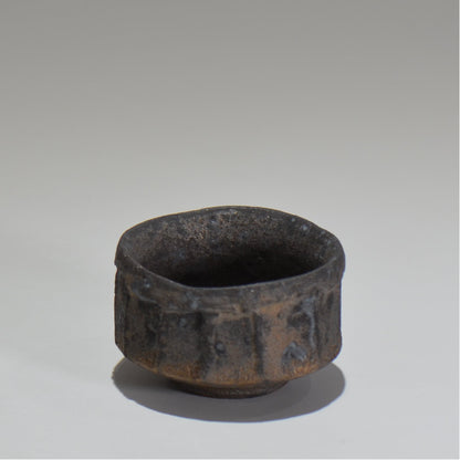 菊地元野 / マンガン釉 ぐい呑み / kg_03